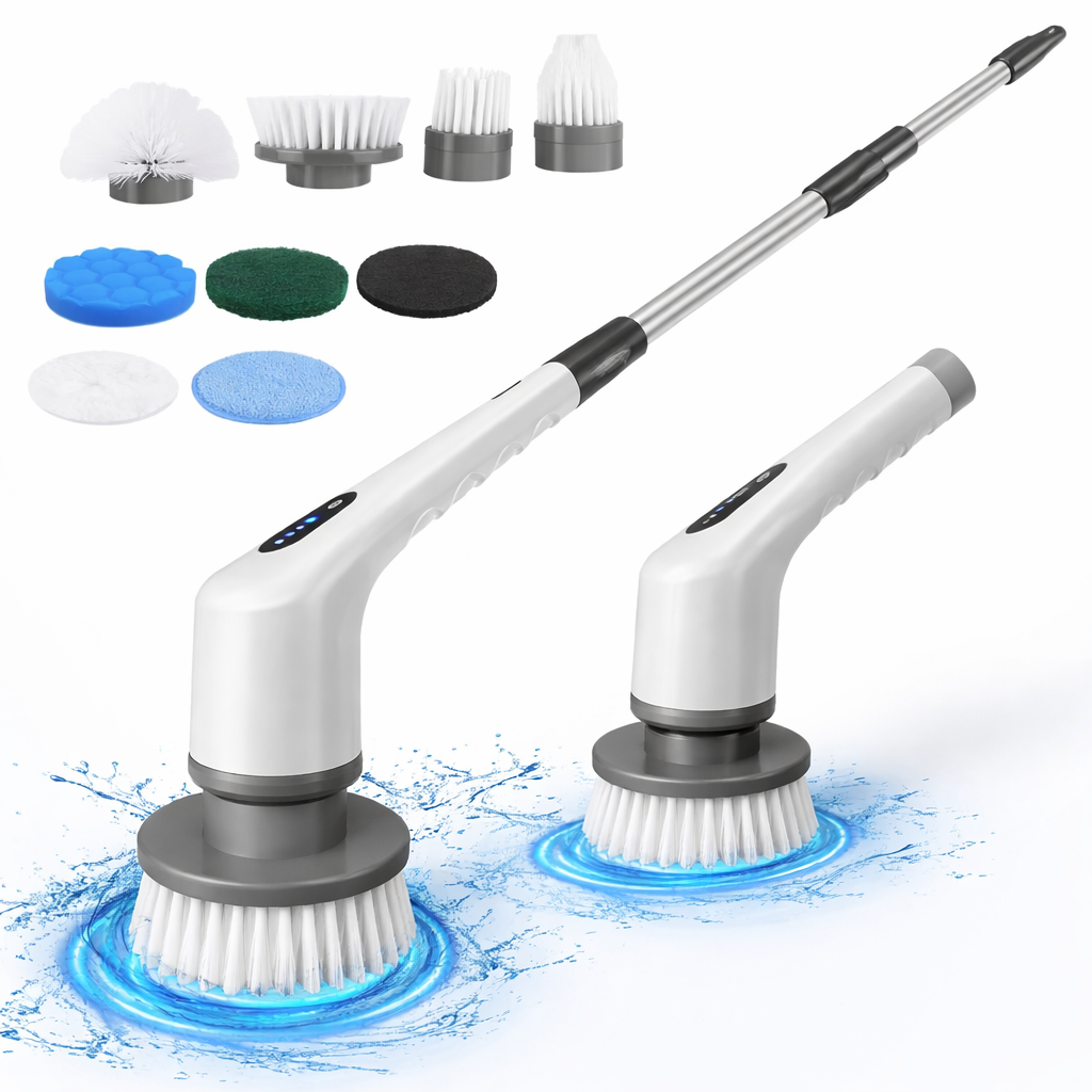 Electric Spin Scrubber – Cordless Cleaning Brush with Long Handle