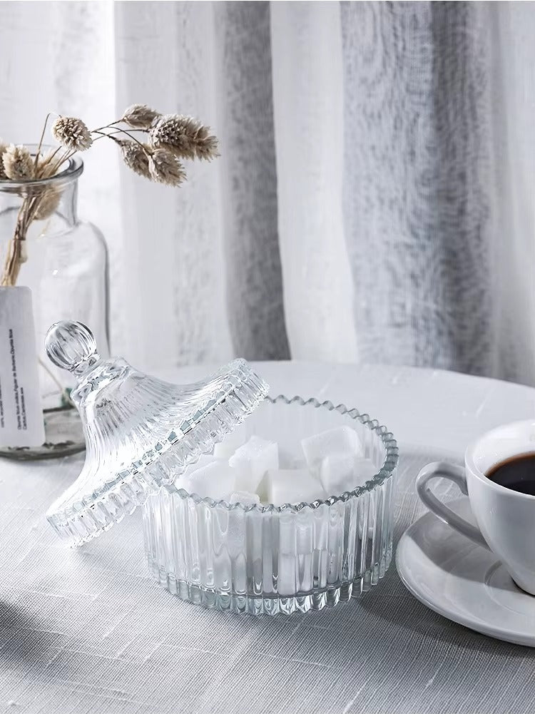 Vintage‑Style Glass Canister with Lid | Decorative Airtight Storage Jar