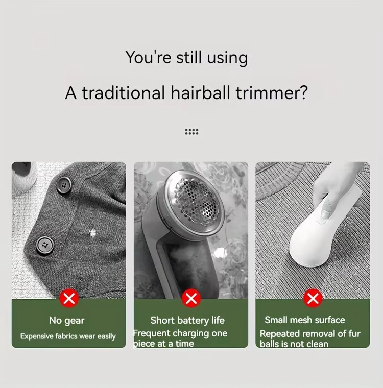 Electric Fabric Shaver – Remove Lint &amp; Restore Clothes in Seconds