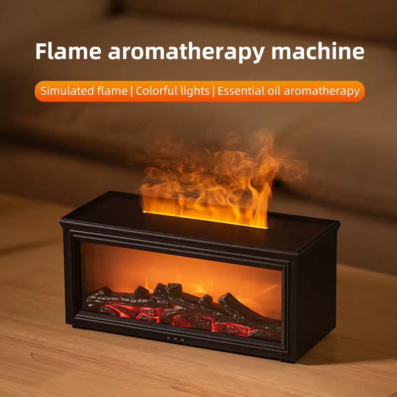Flame Effect Aromatherapy Diffuser & Humidifier — 7 Colour LED | Creates Instant Home Ambience