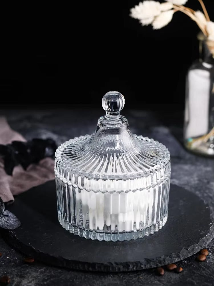 Vintage‑Style Glass Canister with Lid | Decorative Airtight Storage Jar