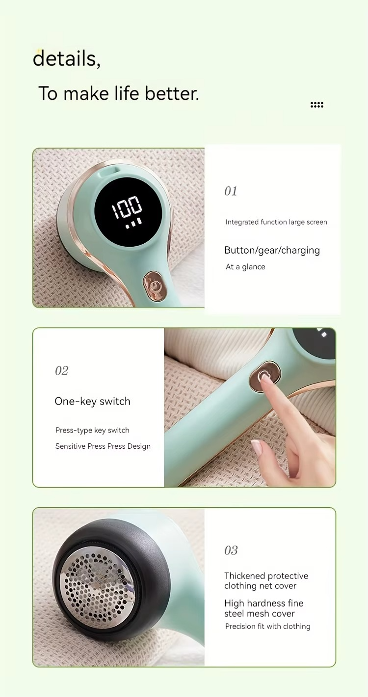 Electric Fabric Shaver – Remove Lint &amp; Restore Clothes in Seconds