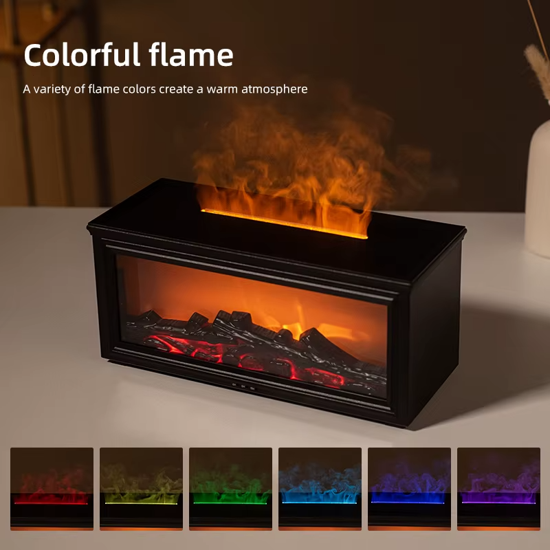 Flame Effect Aromatherapy Diffuser & Humidifier — 7 Colour LED | Creates Instant Home Ambience