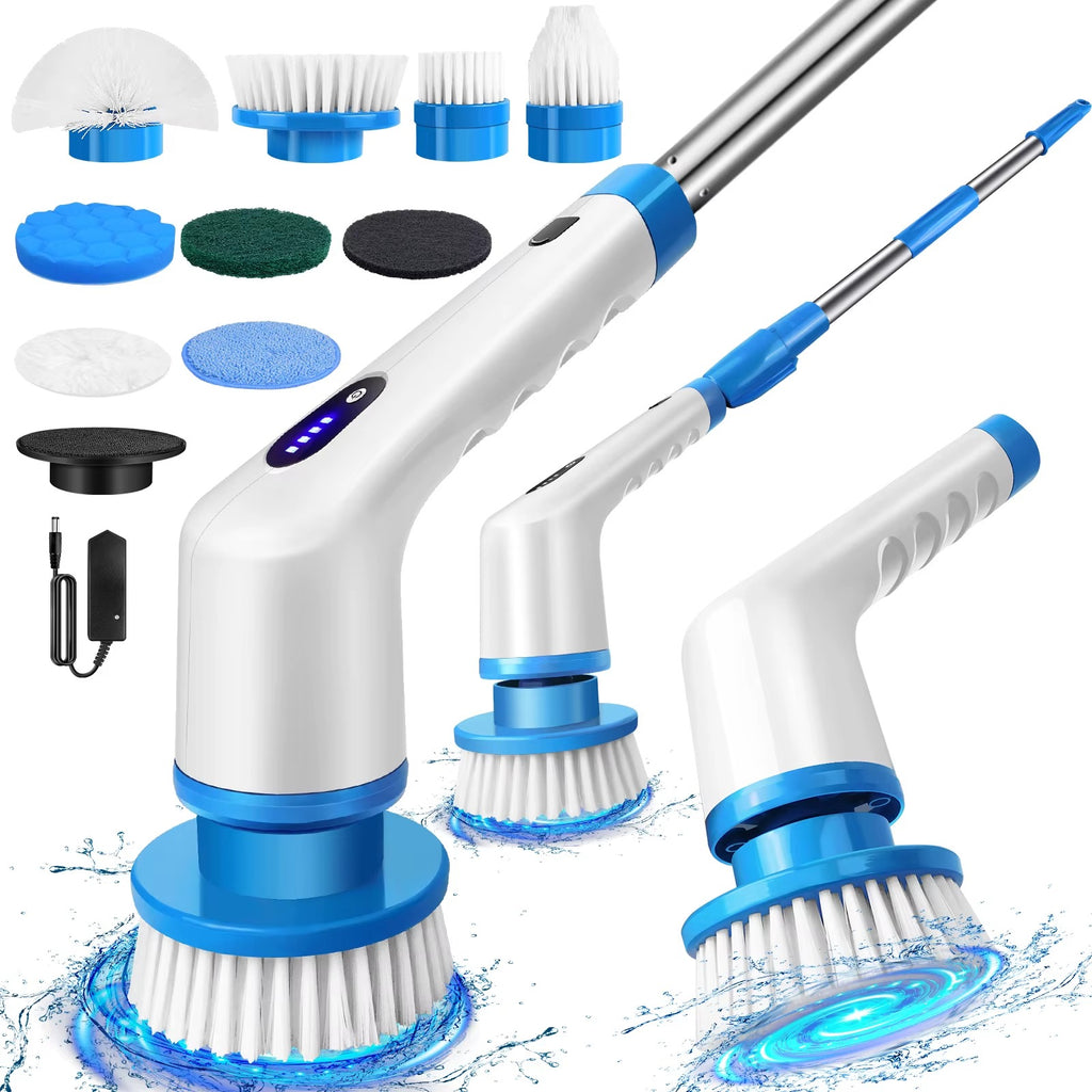 Electric Spin Scrubber – Cordless Cleaning Brush with Long Handle