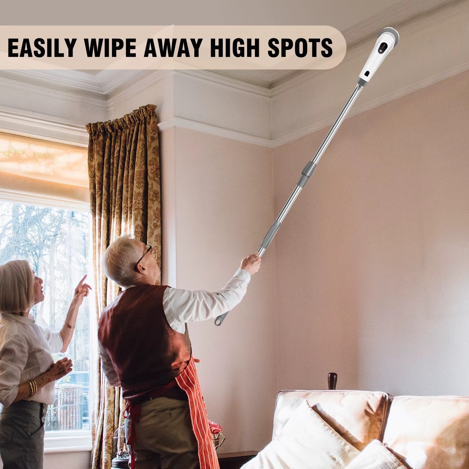 Electric Spin Scrubber – Cordless Cleaning Brush with Long Handle