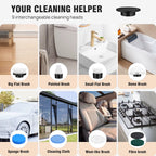 Electric Spin Scrubber – Cordless Cleaning Brush with Long Handle